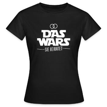Das Wars sie heiratet | JGA T-Shirt - Frauen T-Shirt - Schwarz - Vorne - AI Model Female 172 dark (172cm)