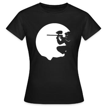 Marqueur de joueur de paintball Gotcha - T-shirt Femme - noir - Devant - AI Model Female 172 dark (172cm)