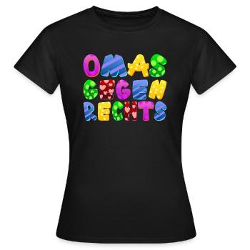 AfD stoppen gegen rechts Demokratie Vielfalt links - Frauen T-Shirt - Schwarz - Vorne - AI Model Female 172 dark (172cm)