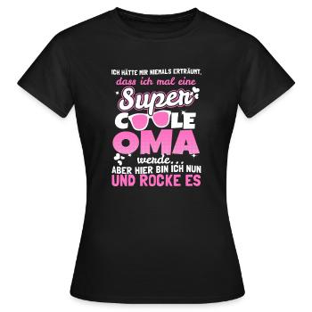 Super Coole Oma - Frauen T-Shirt - Schwarz - Vorne - AI Model Female 172 dark (172cm)
