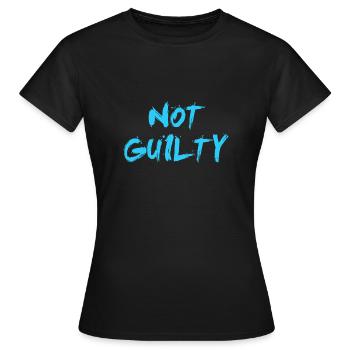 NON COUPABLE LUMIÈRE BLEU COOL - T-shirt Femme - noir - Devant - AI Model Female 172 dark (172cm)