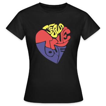 wahre Liebe Jesus - Frauen T-Shirt - Schwarz - Vorne - AI Model Female 172 dark (172cm)