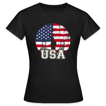 Usa Statue of Liberty - Women's T-Shirt - black - Front - AI Model Female 172 dark (172cm)