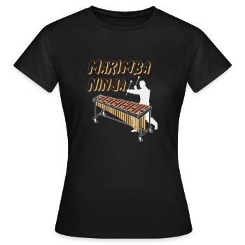 Marimba Ninja Pour les maillets de marimba - T-shirt Femme - noir - Devant - AI Model Female 172 dark (172cm)