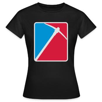 eckig pickaxe spitzhacke abbauen bergbau hammer ax - Frauen T-Shirt - Schwarz - Vorne - AI Model Female 172 dark (172cm)