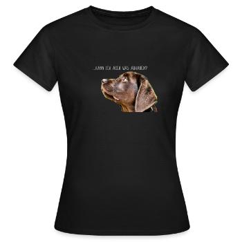 Labrador Hund Geschenk Hundeliebhaber Mama Betteln - Frauen T-Shirt - Schwarz - Vorne - AI Model Female 172 dark (172cm)