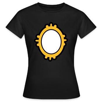 mirror - Women's T-Shirt - black - Front - AI Model Female 172 dark (172cm)