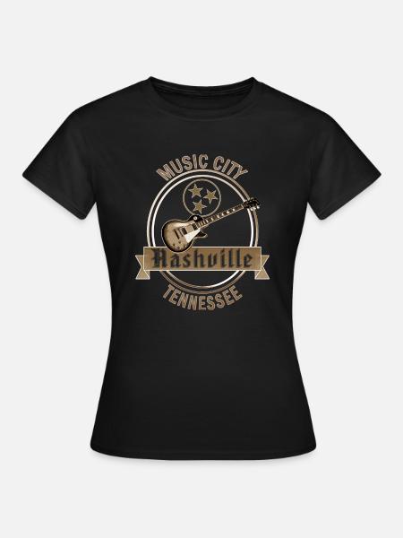NASHVILLE - Frauen T-Shirt - Schwarz