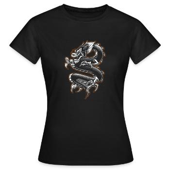 Dragon dragon chinois japonais - T-shirt Femme - noir - Devant - AI Model Female 172 dark (172cm)