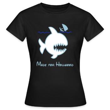 Hollywood - Frauen T-Shirt - Schwarz - Vorne - AI Model Female 172 dark (172cm)
