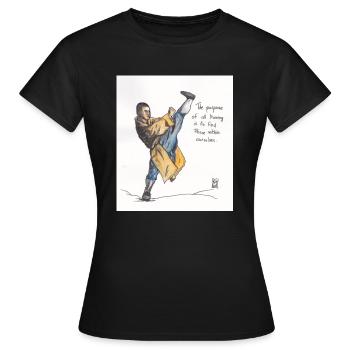 Shaolin kung fu monk - T-shirt Femme - noir - Devant - AI Model Female 172 dark (172cm)