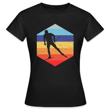 Ski de fond Ski de fond classique Ski de fond classique - T-shirt Femme - noir - Devant - AI Model Female 172 dark (172cm)