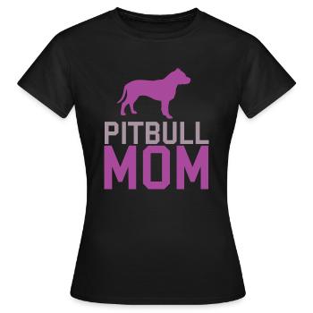 Pitbull Maman - T-shirt Femme - noir - Devant - AI Model Female 172 dark (172cm)