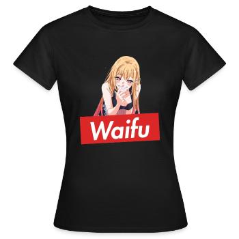Anime Fille Marin Kitagawa - T-shirt Femme - noir - Devant - AI Model Female 172 dark (172cm)