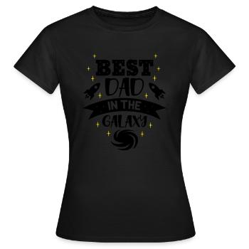 Meilleur papa de la galaxie - T-shirt Femme - noir - Devant - AI Model Female 172 dark (172cm)
