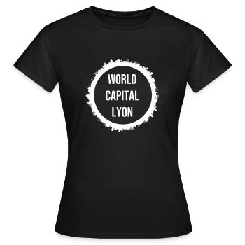Welthauptstadt Lyon - Frauen T-Shirt - Schwarz - Vorne - AI Model Female 172 dark (172cm)