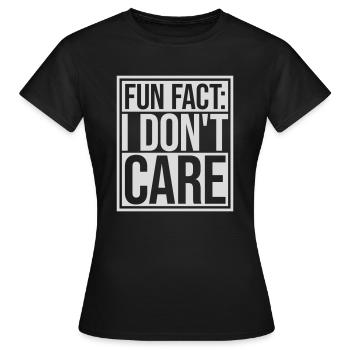 Je me fiche des faits - T-shirt Femme - noir - Devant - AI Model Female 172 dark (172cm)