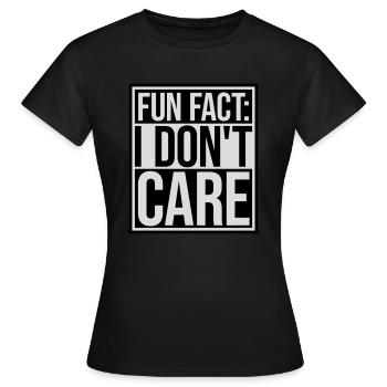 Je me fiche des faits - T-shirt Femme - noir - Devant - AI Model Female 172 dark (172cm)
