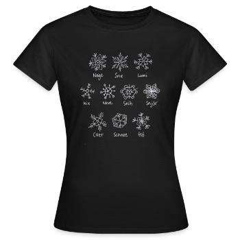 Snow - Women's T-Shirt - black - Front - AI Model Female 172 dark (172cm)