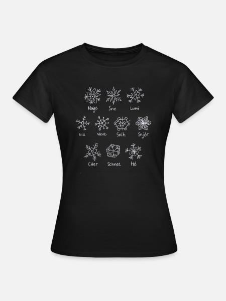 Schnee - Frauen T-Shirt - Schwarz