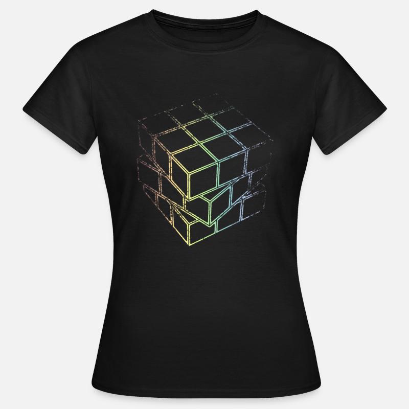 Lattice cube - Women's T-Shirt - black