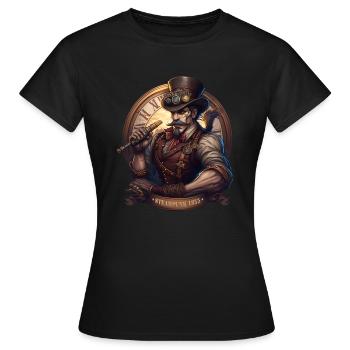 Steampunk 1855 - T-shirt Femme - noir - Devant - AI Model Female 172 dark (172cm)