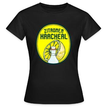 Zitronen Kracherl - Limonade - Limo - Frauen T-Shirt - Schwarz - Vorne - AI Model Female 172 dark (172cm)