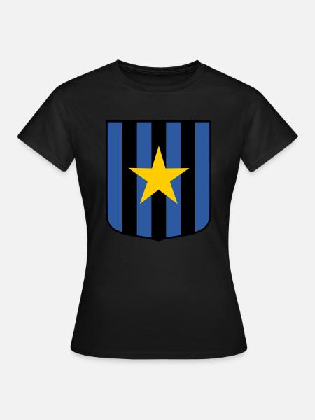 Dunkelblau - T-shirt dam - svart
