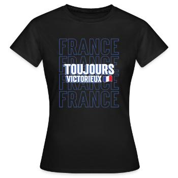 T-shirt Coupe du Monde France - T-shirt Femme - noir - Devant - AI Model Female 172 dark (172cm)