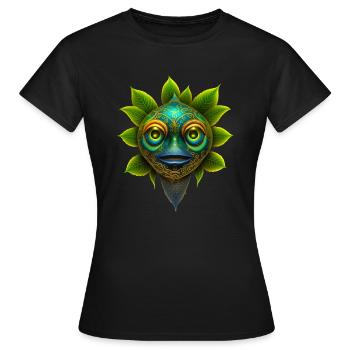 floral - T-shirt Femme - noir - Devant - AI Model Female 172 dark (172cm)
