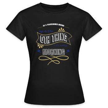 computers programming language present idea - Frauen T-Shirt - Schwarz - Vorne - AI Model Female 172 dark (172cm)