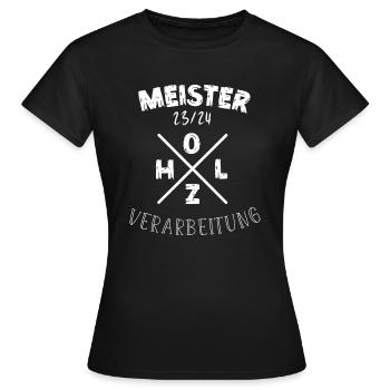 Holz Meister - Frauen T-Shirt - Schwarz - Vorne - AI Model Female 172 dark (172cm)