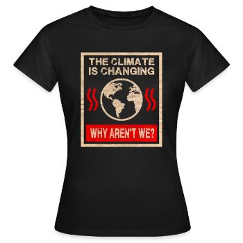 Changement climatique - T-shirt Femme - noir - Devant - AI Model Female 172 dark (172cm)