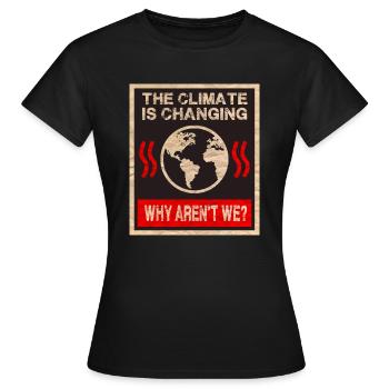 Changement climatique - T-shirt Femme - noir - Devant - AI Model Female 172 dark (172cm)