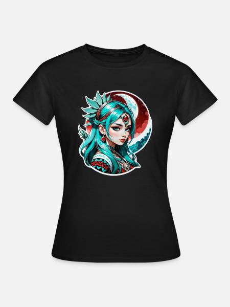 Indische Prinzessin - Aztek - Frauen T-Shirt - Schwarz