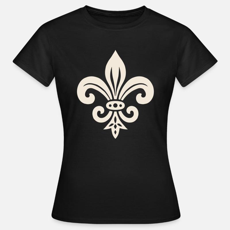 Simple Fleur de lis Design - T-shirt Femme - noir