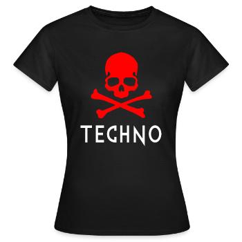 Rouge techno - T-shirt Femme - noir - Devant - AI Model Female 172 dark (172cm)