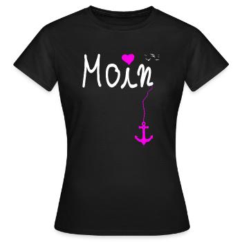 Moin Rose Rose Paillettes Bling Princesse - T-shirt Femme - noir - Devant - AI Model Female 172 dark (172cm)