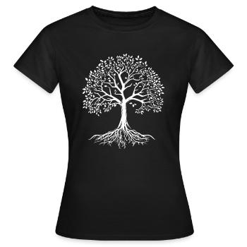 Lebensbaum Symbol Baum des Lebens - Frauen T-Shirt - Schwarz - Vorne - AI Model Female 172 dark (172cm)