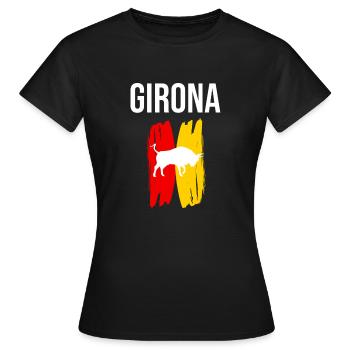 Souvenir de Gérone - T-shirt Femme - noir - Devant - AI Model Female 172 dark (172cm)