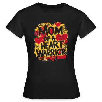 Herzkrieger Mama - Frauen T-Shirt - Schwarz - Vorne - AI Model Female 172 dark (172cm)