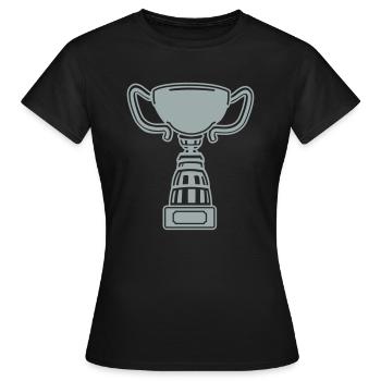 pokal - Frauen T-Shirt - Schwarz - Vorne - AI Model Female 172 dark (172cm)