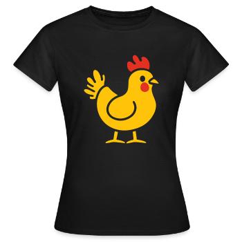 Poulet - T-shirt Femme - noir - Devant - AI Model Female 172 dark (172cm)