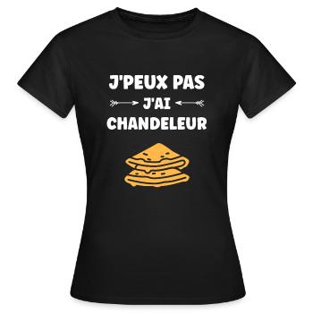 crêpe - T-shirt Femme - noir - Devant - AI Model Female 172 dark (172cm)