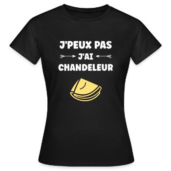 crêpe - T-shirt Femme - noir - Devant - AI Model Female 172 dark (172cm)