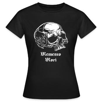 Crâne Memento Mori - T-shirt Femme - noir - Devant - AI Model Female 172 dark (172cm)