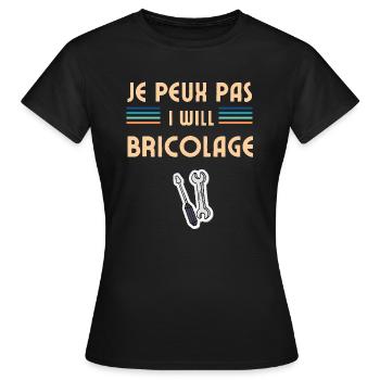 Ich kann nicht DIY - Frauen T-Shirt - Schwarz - Vorne - AI Model Female 172 dark (172cm)