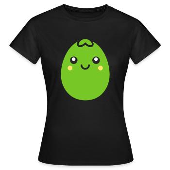 petit pois - T-shirt Femme - noir - Devant - AI Model Female 172 dark (172cm)