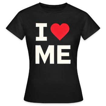 Je m’aime - T-shirt Femme - noir - Devant - AI Model Female 172 dark (172cm)