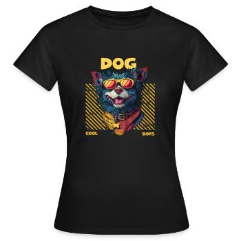 Cool Animals - Cool Dog Boy - Frauen T-Shirt - Schwarz - Vorne - AI Model Female 172 dark (172cm)